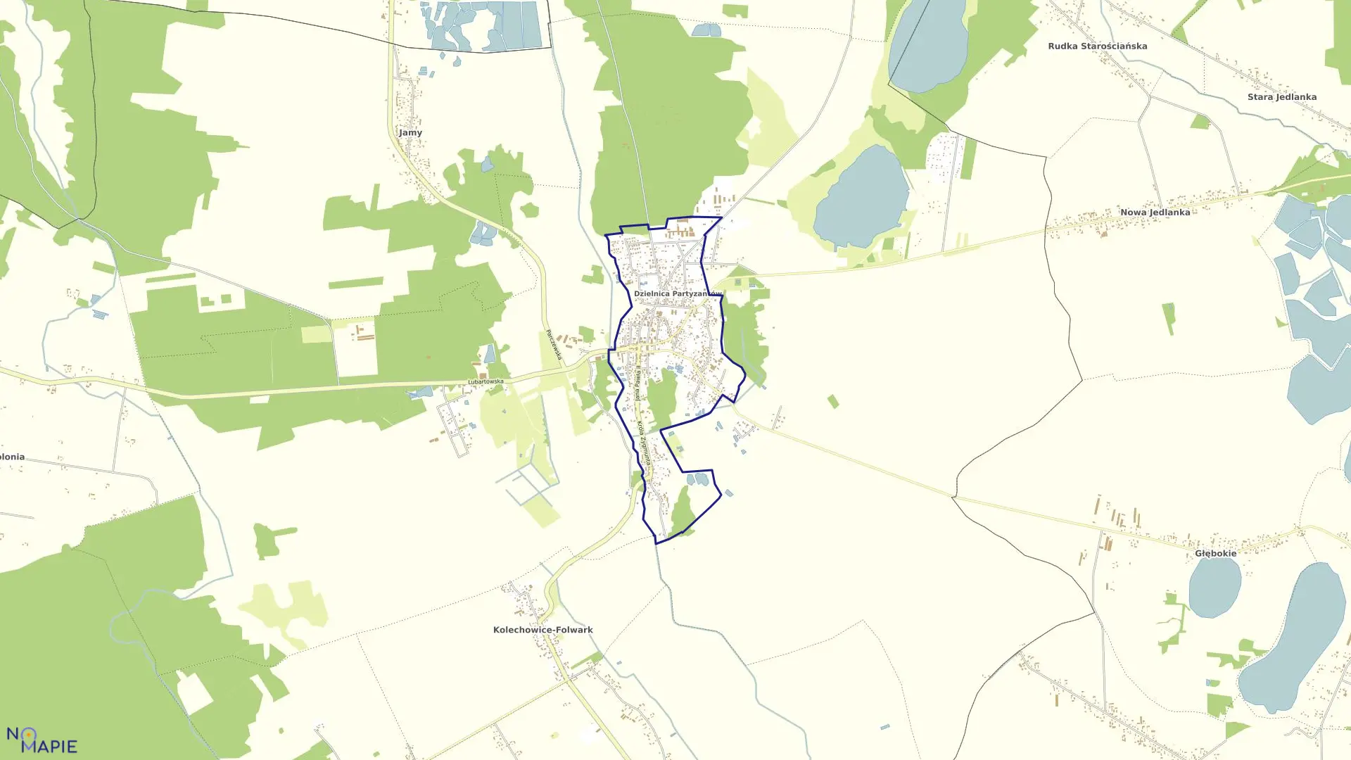 Mapa obrębu OSTRÓW LUBELSKI - MIASTO w gminie Ostrów Lubelski